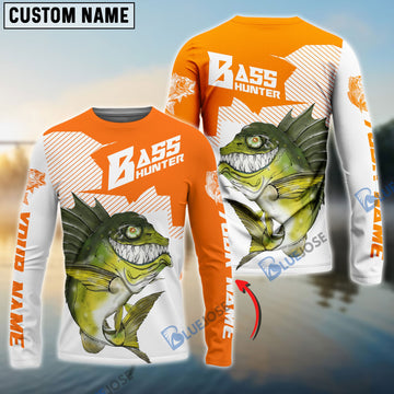 BlueJose Customize Name Angry Largemouth Bass Fishing 3D Shirts