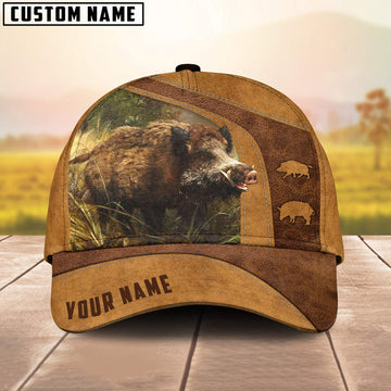 BlueJose Boar Hunting Brown Personalized Cap