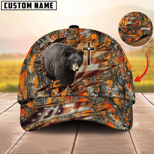 BlueJose Cross And Bear Hunting Personalized Cap