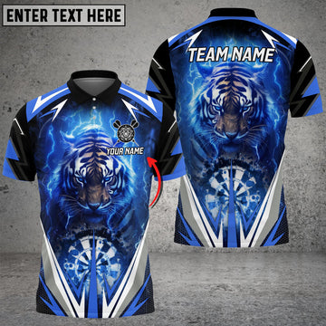 BlueJose Darts Thunder Tiger Personalized Name, Team Name 3D Shirt