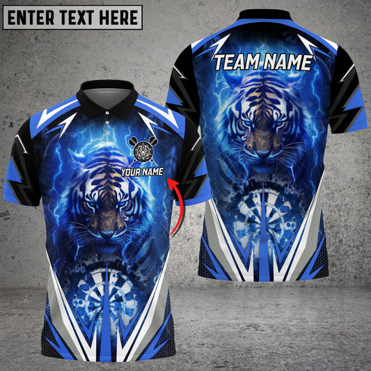 BlueJose Darts Thunder Tiger Personalized Name, Team Name Shirt