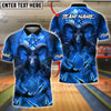 BlueJose Bowling And Pins Infernal Goat King Customized Name, Team Name 3D Shirt (4 Colors)