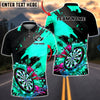 BlueJose Darts Splash Art Dartboard Multicolor Options Personalized Name Shirt (4 Colors)