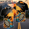 BlueJose Darts Splash Art Dartboard Multicolor Options Personalized Name Shirt (4 Colors)