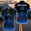 BlueJose Darts Flaming Skull Dark Fire Style Multicolor Options Personalized Name Shirt (4 Colors)