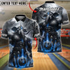 BlueJose Bowling And Pins War Elephant Electric Customized Name 3D Shirt (4 Colors)