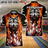 BlueJose Bowling & Pins Fire Wolf Strike Customized Name, Team Name 3D Shirt (4 Colors)