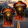 BlueJose Darts Flaming Skull Dartboard Personalized Name, Team Name Unisex Shirt (4 Colors)