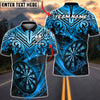 BlueJose Darts Luxury Gold Tribal Pattern Dartboard Multicolor Options Personalized Name Shirt (6 Colors)
