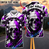 BlueJose Darts Skull Grunge Dripping Blood Dartboard Design Personalized Name, Team Name Unisex Shirt (4 Colors)