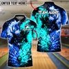 BlueJose Bowling Fire & Ice Samurai Bowling Strike Customized Name, Team Name 3D Shirt (4 Colors)