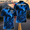 BlueJose Darts Fire Phoenix Dartboard Flame Design Personalized Name, Team Name Unisex Shirt (4 Colors)
