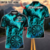 BlueJose Darts Fire Phoenix Dartboard Flame Design Personalized Name, Team Name Unisex Shirt (4 Colors)