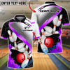 BlueJose Bowling Geometric Crack Customized Name, Team Name 3D Shirt (4 Colors)