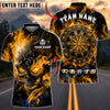 BlueJose Darts Gothic Skull Dartboard Flaming Design Personalized Name, Team Name Unisex Shirt (6 Colors)