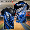 BlueJose Bowling Howling Wolf Lightning Customized Name, Team Name 3D Shirt (4 Colors)