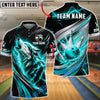 BlueJose Bowling Howling Wolf Lightning Customized Name, Team Name 3D Shirt (4 Colors)