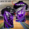 BlueJose Bowling Howling Wolf Lightning Customized Name, Team Name 3D Shirt (4 Colors)