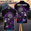 BlueJose Darts Gothic Beauty Skull Art Personalized Name, Team Name Unisex Shirt (4 Colors)