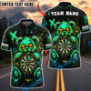 BlueJose Darts Graffiti Teddy Bear Skull Eyes Personalized Name, Team Name Unisex Shirt (4 Colors)