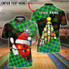BlueJose Bowling And Pins Christmas Tree Customized Name, Team Name 3D Shirt (4 Colors)