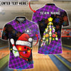 BlueJose Bowling And Pins Christmas Tree Customized Name, Team Name 3D Shirt (4 Colors)