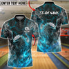 BlueJose Bowling Fire Griffin Lava Beast Customized Name, Team Name 3D Shirt (4 Colors)