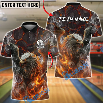 BlueJose Bowling Fire Griffin Lava Beast Customized Name, Team Name 3D Shirt (4 Colors)