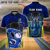 BlueJose Bowling And Pins Snake Reptile Skin Graphic Customized Name, Team Name 3D Shirt (6 Colors)