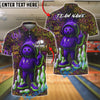 BlueJose Bowling And Pins Graffiti Attitude Dude Customized Name, Team Name 3D Shirt (6 Colors)