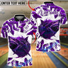 BlueJose Bowling And Pins Monster Shark Strike Graphic Customized Name, Team Name 3D Shirt (4 Colors)