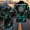 BlueJose Darts Shadow Assassin Design Personalized Name, Team Name Unisex Shirt (4 Colors)
