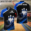 BlueJose Bowling And Pins Apex Pro-Series Customized Name, Team Name 3D Shirt (4 Colors)