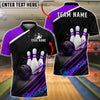 BlueJose Bowling And Pins Apex Pro-Series Customized Name, Team Name 3D Shirt (4 Colors)