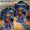 BlueJose Bowling And Pins Duck Neon Graffiti Strike Art Customized Name, Team Name 3D Shirt (4 Colors)