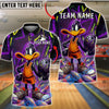 BlueJose Bowling And Pins Duck Neon Graffiti Strike Art Customized Name, Team Name 3D Shirt (4 Colors)