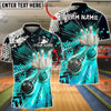 BlueJose Bowling And Pins Strike Speed Graphic Customized Name, Team Name 3D Shirt (4 Colors)