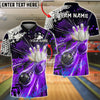 BlueJose Bowling And Pins Strike Speed Graphic Customized Name, Team Name 3D Shirt (4 Colors)