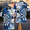 BlueJose Darts Target Grunge Splash Personalized Name, Team Name Unisex Shirt (4 Colors)