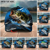 BlueJose Fishing Blue Lightning Water Splash Personalized Name Classic 3D Cap Personalized Cap (13 Breeds)
