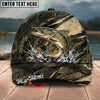 BlueJose Fishing Grass Camouflage Water Splash Personalized Name Classic 3D Cap Personalized Cap (13 Breeds)