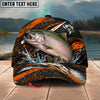 BlueJose Fishing Orange Lightning Water Splash Personalized Name Classic 3D Cap Personalized Cap (13 Breeds)