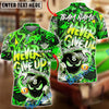 BlueJose Billiards 8 Ball Serious Never Give Up Graffiti Personalized Name Shirt (4 Colors)