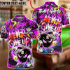 BlueJose Billiards 8 Ball Serious Never Give Up Graffiti Personalized Name Shirt (4 Colors)