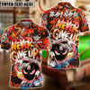 BlueJose Billiards 8 Ball Serious Never Give Up Graffiti Personalized Name Shirt (4 Colors)