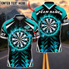 BlueJose Darts Flaming Dartboard and Flying Arrow Personalized Name, Team Name Unisex Shirt (4 Colors)