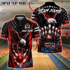 BlueJose Bowling American Eagle 250th Anniversary Bowling Ball And Pins Design Customized Name, Team Name 3D Shirt (4 Colors)