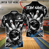 BlueJose Bowling And Pins Cool Gangster Strike Customized Name, Team Name 3D Shirt (6 Colors)