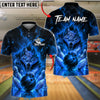 BlueJose Bowling Fierce Wolf Fire Slash Customized Name, Team Name 3D Shirt (4 Colors)