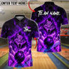 BlueJose Bowling Fierce Wolf Fire Slash Customized Name, Team Name 3D Shirt (4 Colors)